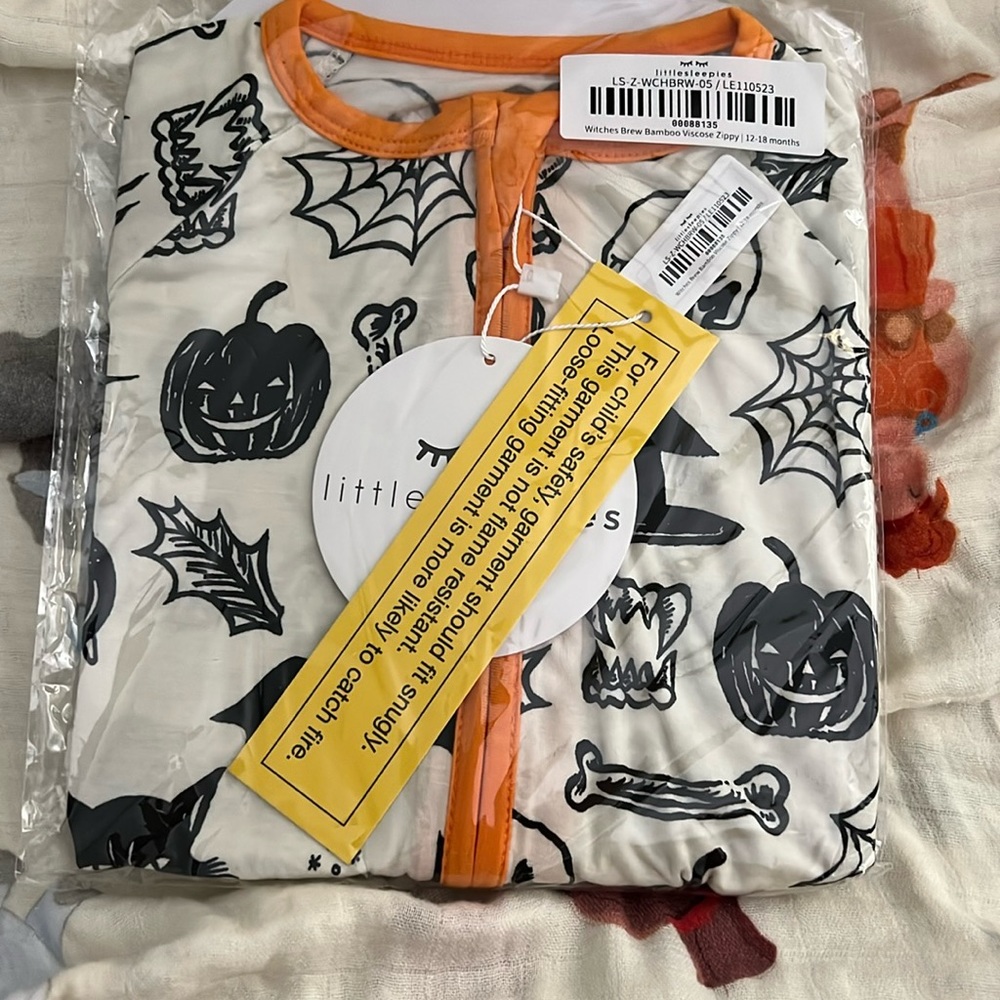 Little Sleepies Halloween zip sleeper.